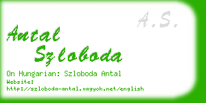 antal szloboda business card